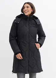 Manteau court et matelassé avec surpiqûres diamant et zips sur les côtés, bonprix
