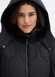 Manteau court et matelassé avec surpiqûres diamant et zips sur les côtés, bonprix