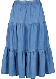 Jupe étagée en jean, bonprix