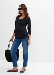 Lot de 2 T-shirts 2en1 de grossesse et d’allaitement, bonprix