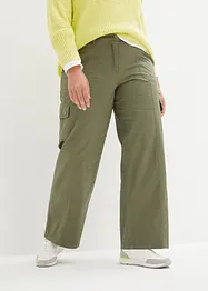 Jean cargo en coton, taille mi-haute, bonprix