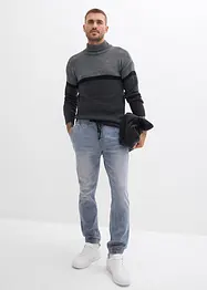 Jean jogger à taille élastiquée Regular, fuselé, bonprix