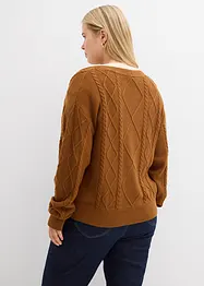 Gilet en maille à nouettes, bonprix