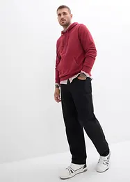 Pantalon droit en twill à taille élastiquée, loose, bonprix