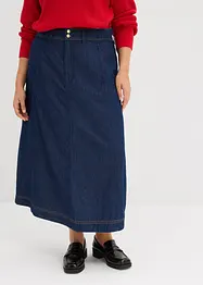 Jupe midi en jean, bonprix