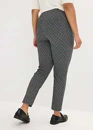 Pantalon en jacquard à taille élastiquée, détail boucle, bonprix