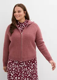 Gilet en maille à capuche, bonprix