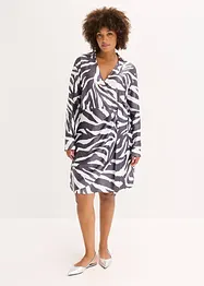 Robe portefeuille en satin fluide, bonprix