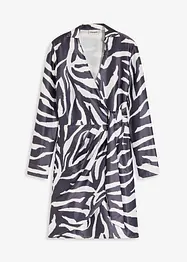Robe portefeuille en satin fluide, bonprix