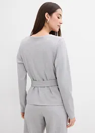 T-shirt manches longues avec lien à nouer, viscose majoritaire, bonprix