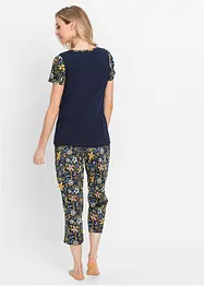 Pyjama corsaire à manches courtes 100% coton, bonprix