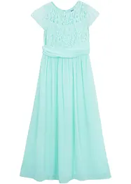Robe en crêpe avec dentelle, bonprix