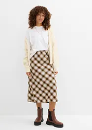 Jupe midi en flanelle 100% coton, bonprix