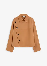 Veste aspect laine à boutons en diagonale, bonprix