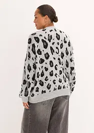 Gilet en maille léopard, bonprix