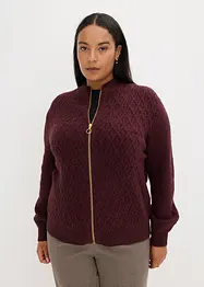 Gilet en maille torsadée, bonprix