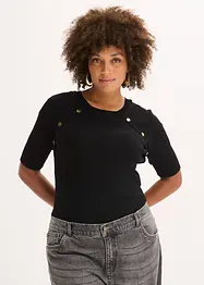 Pull en fine maille de viscose mélangée, bonprix