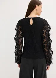 Blouse en dentelle et jersey, bonprix