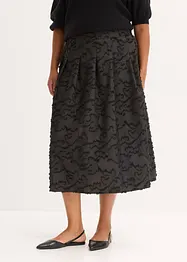 Jupe midi texturée, bonprix