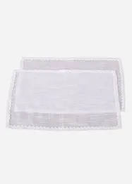 Lot de 2 sets de table avec passepoil décoratif, bonprix