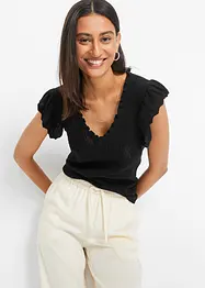 T-shirt doux en maille de viscose mélangée, bonprix