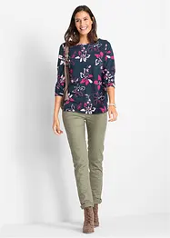 T-shirt manches longues à imprimé floral, bonprix