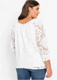 T-shirt manches longues en dentelle, bonprix