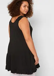 Top long à volants et larges bretelles, bonprix