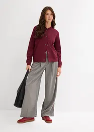 Pantalon à pinces et galon contrastant, bonprix