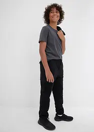 Pantalon cargo doublé sherpa, Regular, bonprix