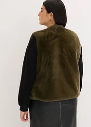 Gilet sans manches en teddy, bonprix