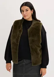 Gilet sans manches en teddy, bonprix