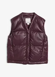 Doudoune sans manches en cuir d’agneau nappa, bonprix