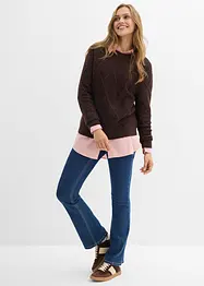 Pull oversize en maille torsadée, bonprix