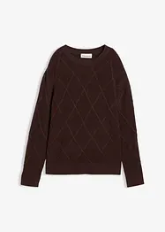 Pull oversize en maille torsadée, bonprix
