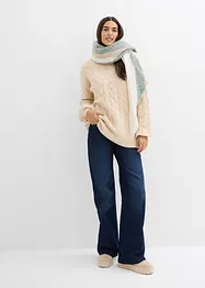 Pull oversize à motif torsadé, bonprix