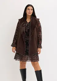 Gilet sans manches effet peau lainée, bonprix