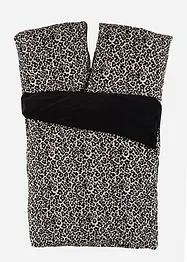 Parure de lit réversible toucher cachemire, motif léopard, bonprix