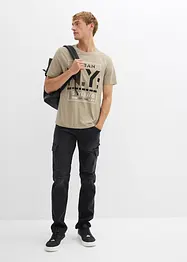 Jean cargo Regular à taille élastiquée, droit, bonprix