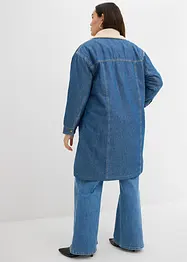 Manteau rembourré en denim, doublé sherpa, bonprix