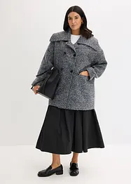 Manteau court aspect laine chinée, bonprix