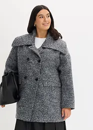 Manteau court aspect laine chinée, bonprix