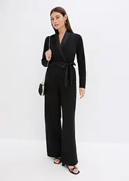 Combinaison en crêpe texturé avec empiècement en satin, bonprix