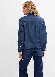 Chemisier en jean à volants, 100% coton, bonprix
