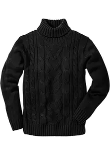 Pull col roulé à motif torsadé, bonprix