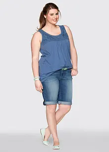 Top coton à dentelle, bonprix