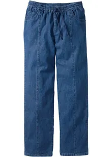 Pantalon taille extensible classique en coton léger, droit, bonprix