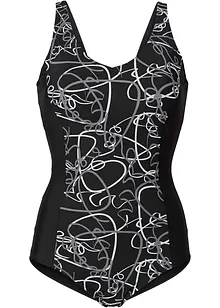 Maillot 1 pièce sculptant, maintien léger, col V, bonprix