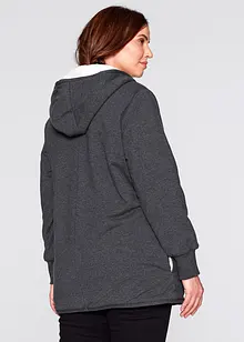 Sweat zippé avec polaire, bonprix