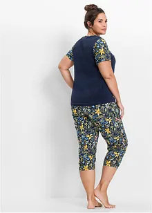 Pyjama corsaire à manches courtes, bonprix